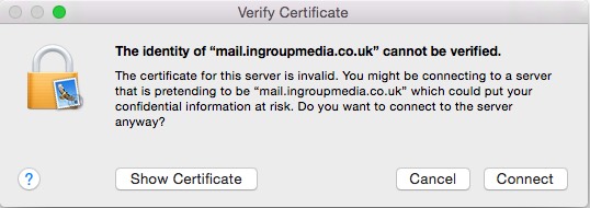 Email Set Up Verify Certificate 